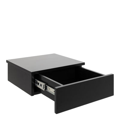 Avignon Square Bedside Table with 1 Drawer in Black – FTG, view 4