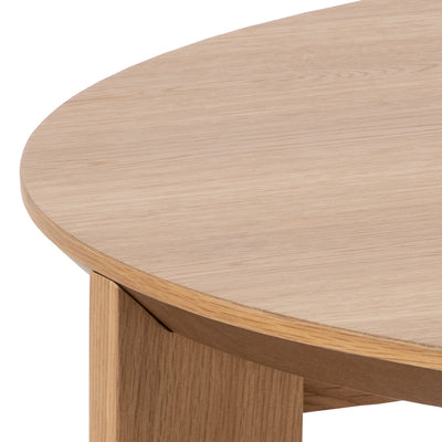 Maxime Round Coffee Table in Matt Oak – FTG, view 10