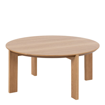 Maxime Round Coffee Table in Matt Oak – FTG