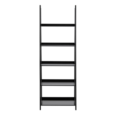 Wally Bookcase with 5 Shelves in Black – FTG, view 2