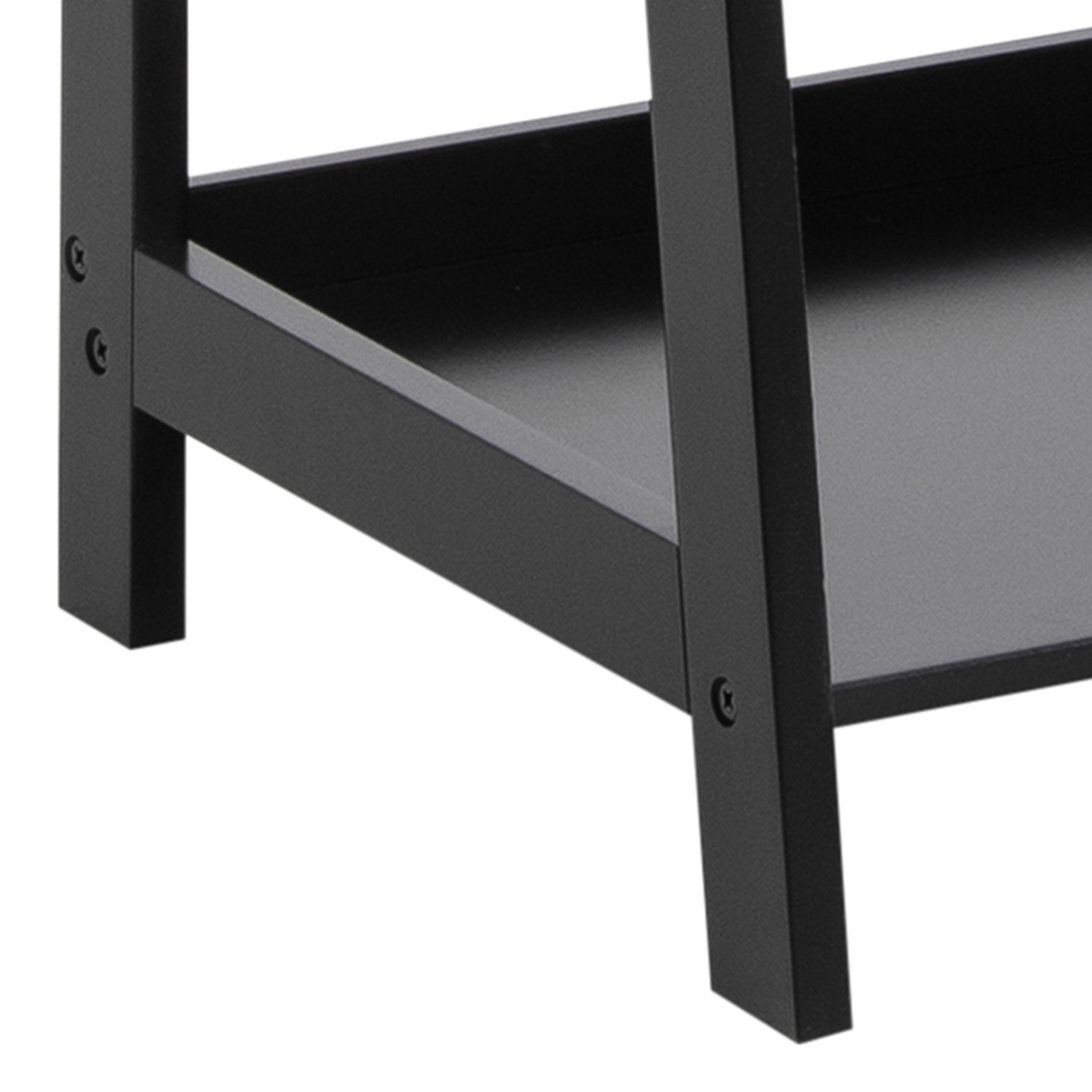 Wally Bookcase with 5 Shelves in Black – FTG, view 8