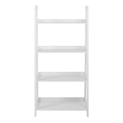 Wally Bookcase with 4 Shelves in White – FTG, view 2
