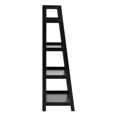 Wally Bookcase with 4 Shelves in Black – FTG, view 3