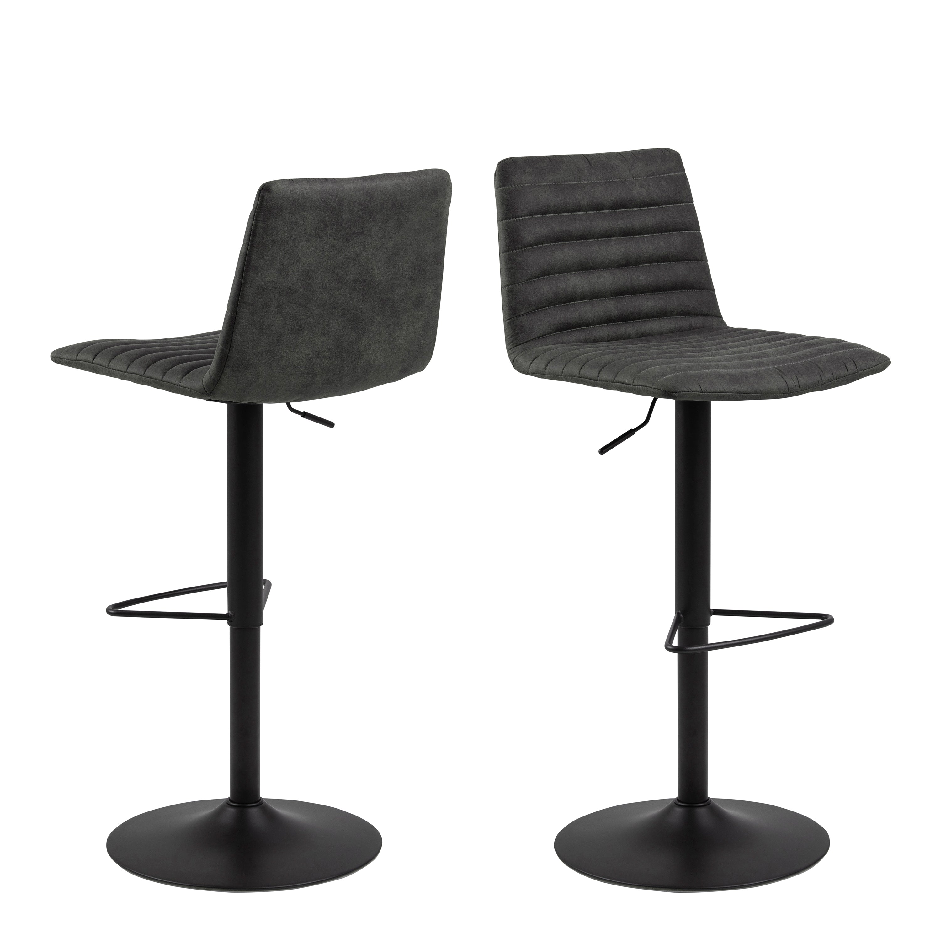 Kimmy Bar Stool in Grey Fabic Set of 2 – FTG
