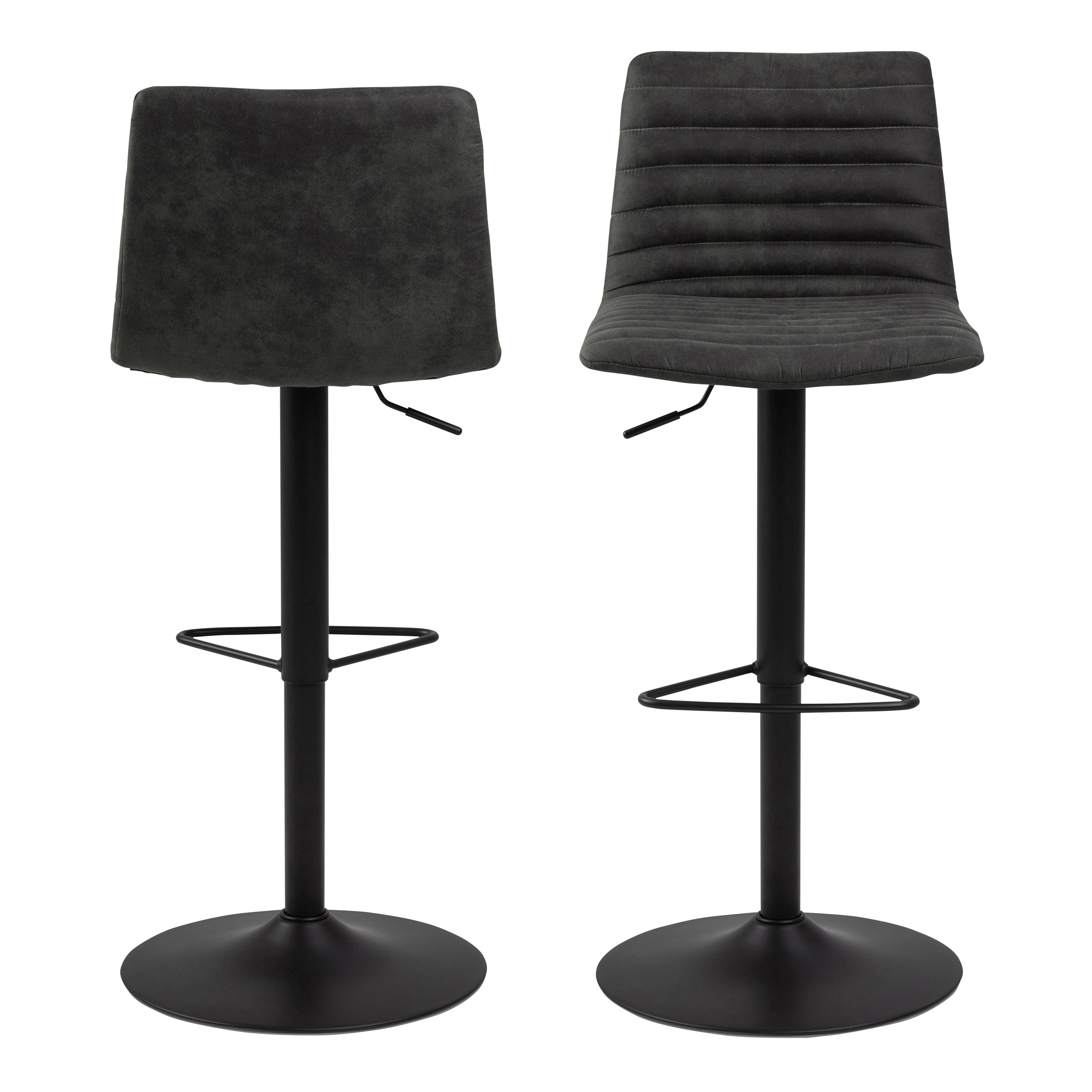 Kimmy Bar Stool in Grey Fabic Set of 2 – FTG, view 2