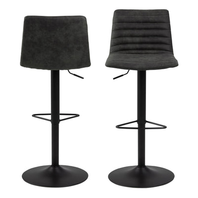 Kimmy Bar Stool in Grey Fabic Set of 2 – FTG, view 2