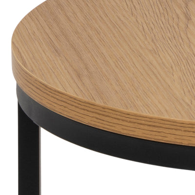 Spiro Round Nest of Tables in Oak – FTG, view 5
