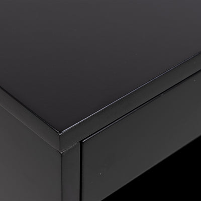 Cholet Square Bedside Table with 1 Drawer in Black – FTG, view 5