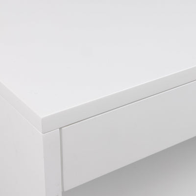 Cholet Square Bedside Table with 1 Drawer in White – FTG, view 5