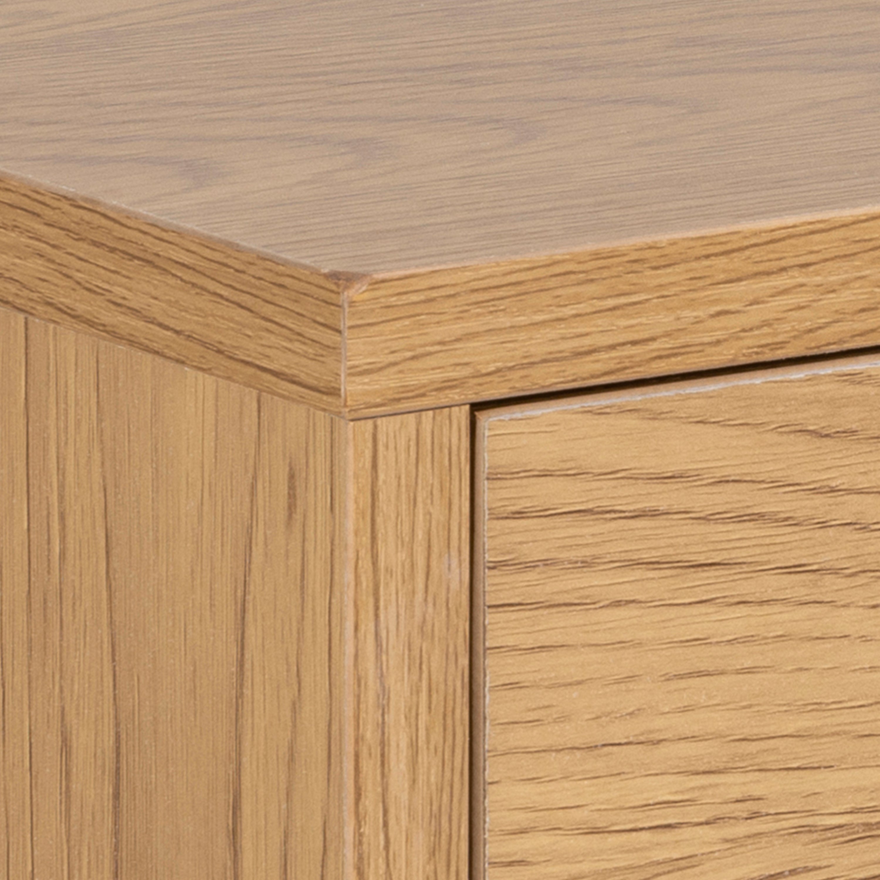 Cholet Square Bedside Table with 1 Drawer in Oak – FTG, view 5