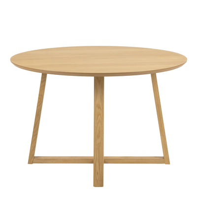 Malika Round Dining Table in Oak – FTG, view 2