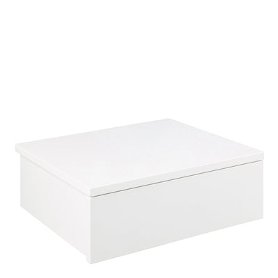 Avignon Square Bedside Table with 1 Drawer in White – FTG