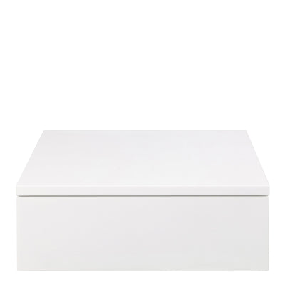 Avignon Square Bedside Table with 1 Drawer in White – FTG, view 2