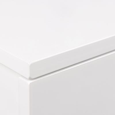 Avignon Square Bedside Table with 1 Drawer in White – FTG, view 5