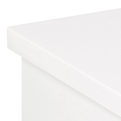 Avignon Square Bedside Table with 1 Drawer in White – FTG, view 6