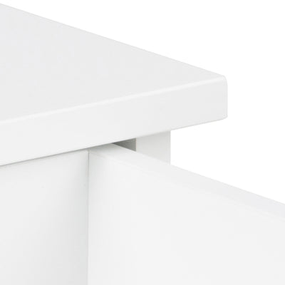 Avignon Square Bedside Table with 1 Drawer in White – FTG, view 7