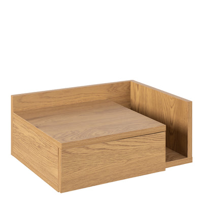 Ashlan Square Bedside Table with 1 Drawers in Oak – FTG, view 4
