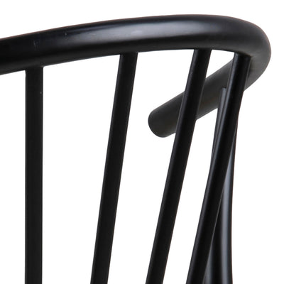 Cassandra Dining Chair with Armrest in Black Set of 2 – FTG, view 7