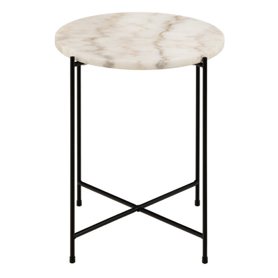 Avila Side Table with White Marble Top 42x45cm – FTG, view 2