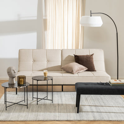 Avila Side Table with Brown Marble Top 42x45cm – FTG, view 3