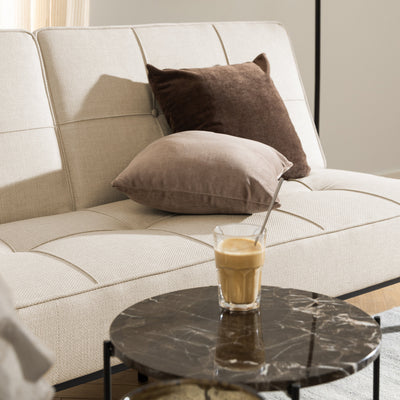 Avila Side Table with Brown Marble Top 42x45cm – FTG, view 7