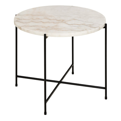 Avila Side Table with White Marble Top 52x40cm – FTG