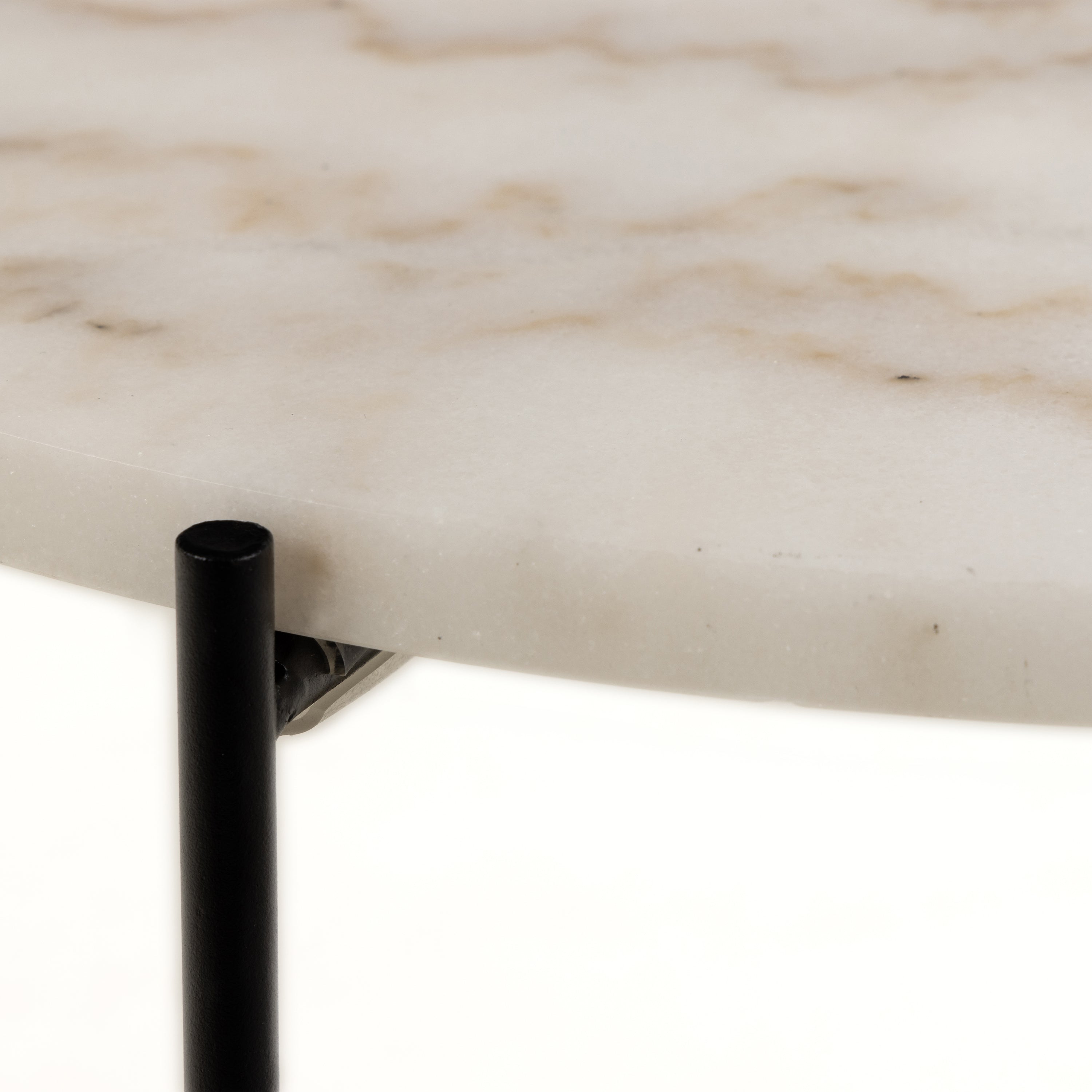 Avila Side Table with White Marble Top 52x40cm – FTG, view 7