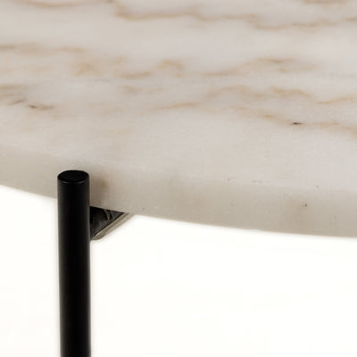 Avila Side Table with White Marble Top 52x40cm – FTG, view 7