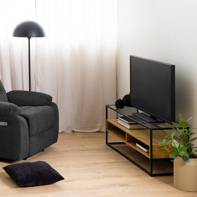 Randolf TV Unitin Black and Oak – FTG, view 4