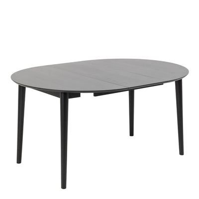Montreux Round Extending Dining Table in Black 115-154 cm Included 4 Cassandra Dining Chair with Armrest in Black – FTG…