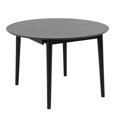 Montreux Round Extending Dining Table in Black 115-154 cm Included 6 Cassandra Dining Chair with Armrest in Black – FTG…