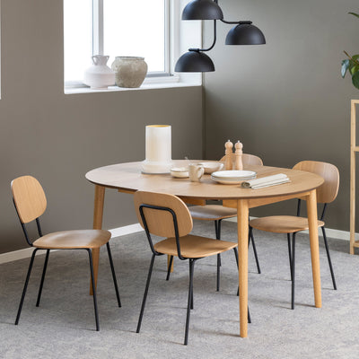 Montreux Round Extending Dining Table in Oak 115-154 cm – FTG, view 5