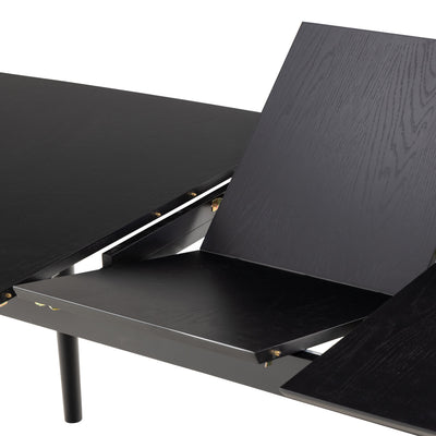 Montreux Rectangular Extending Dining Table in Black 180-219 cm – FTG, view 4