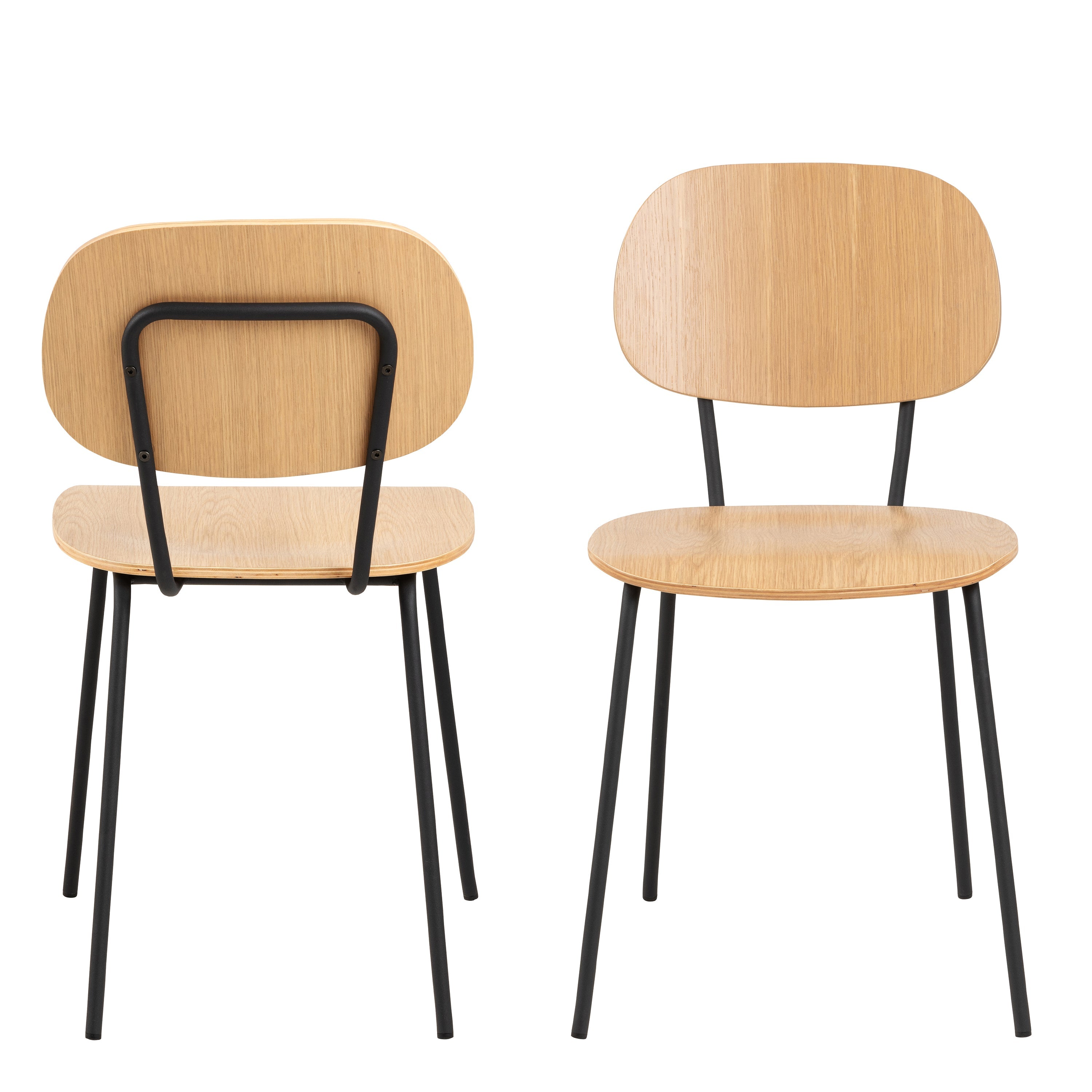 Amira Dining Chair in Oak Set of 2 – FTG, view 2