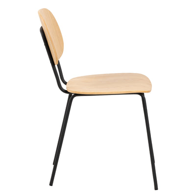 Amira Dining Chair in Oak Set of 2 – FTG, view 3