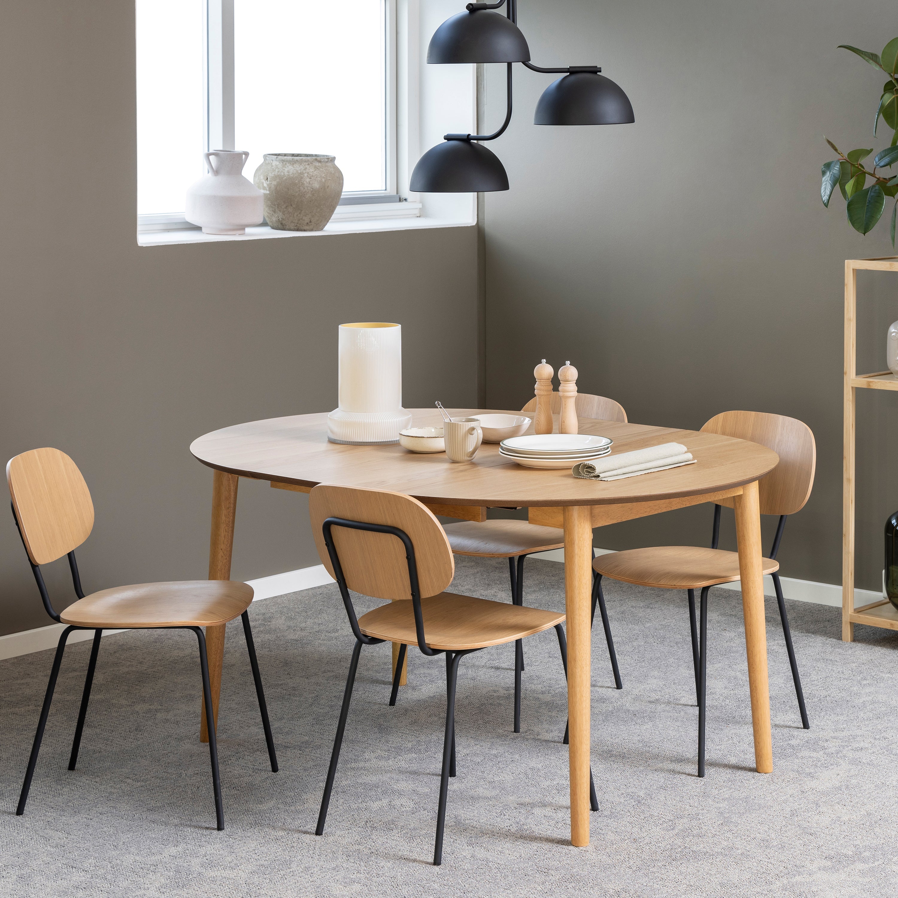 Amira Dining Chair in Oak Set of 2 – FTG, view 4