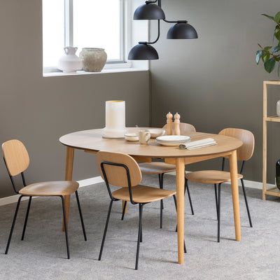 Amira Dining Chair in Oak Set of 2 – FTG, view 4