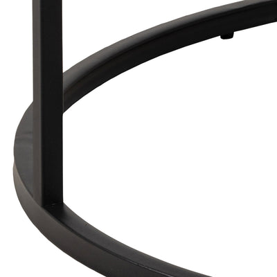 Spiro Coffee Table with White Marble Melamine Top & Black Legs – FTG, view 5