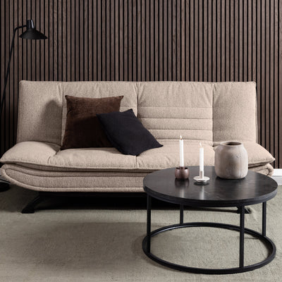 Spiro Coffee Table with Black Marble Melamine Top & Black Legs – FTG, view 3