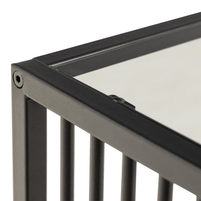Strington Side Table in Black with Glass Top – FTG, view 7
