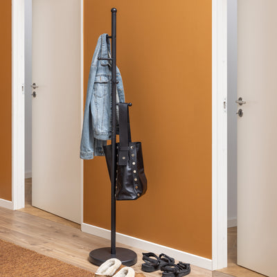 Aspen Coat Hanger, Frame and Base in Matt black – FTG, view 3