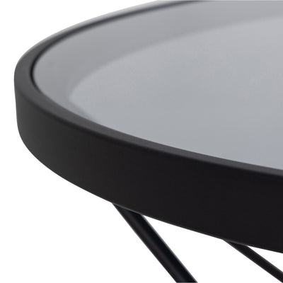 Cuxton Black Coffee Table with Smoked Glass Top – FTG, view 8