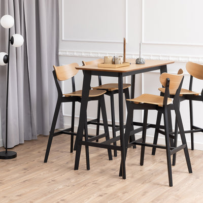 Roxby Bar Table in Oak & Black – FTG, view 5