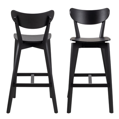 Roxby Bar Stool in Black Set of 2 – FTG, view 2