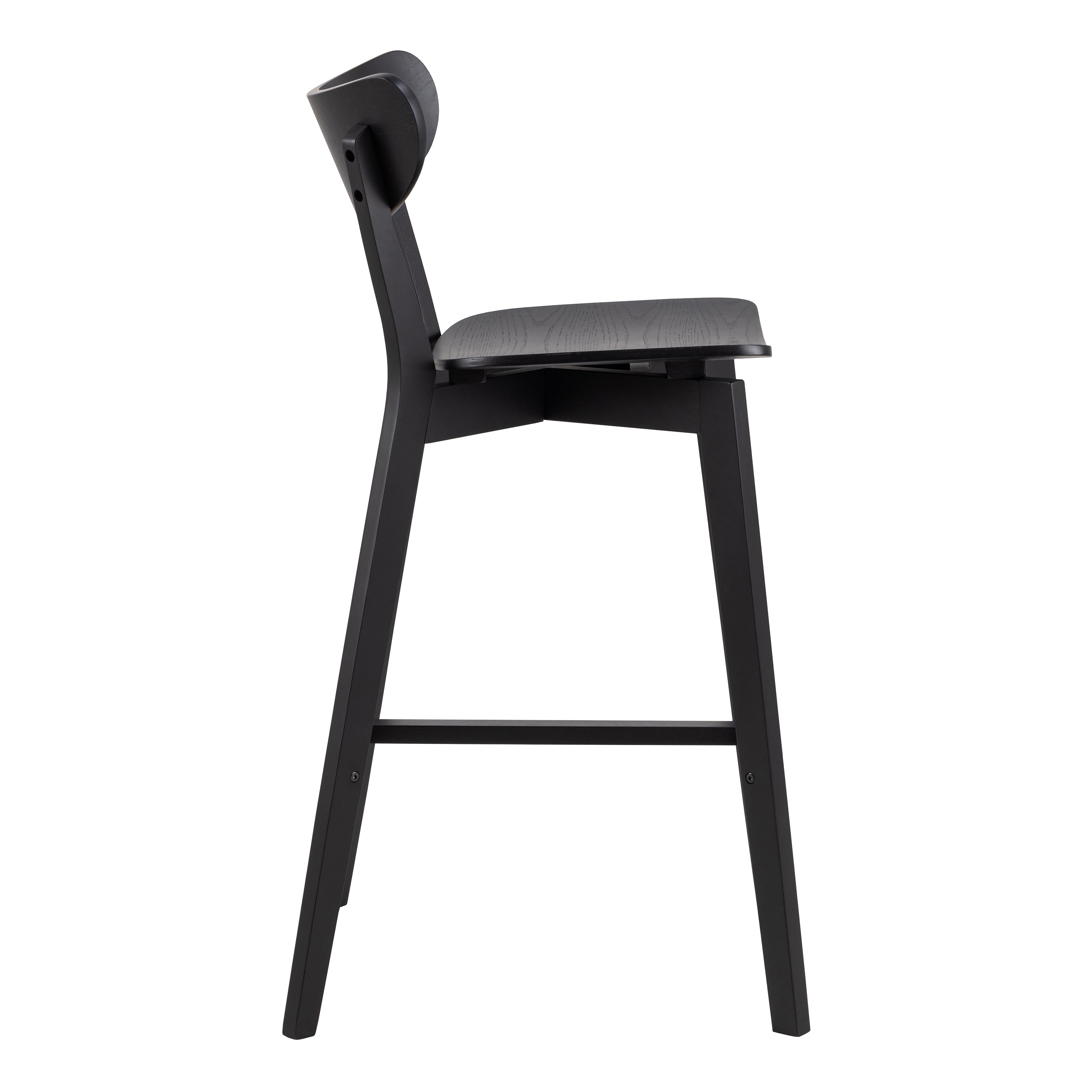 Roxby Bar Stool in Black Set of 2 – FTG, view 3