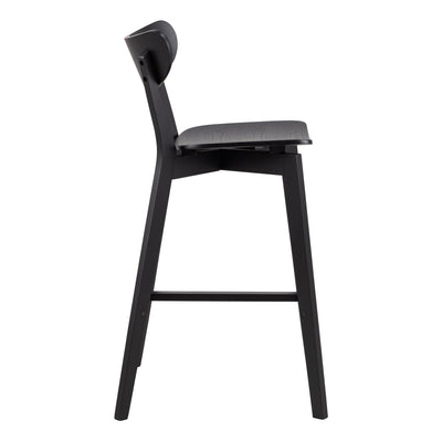 Roxby Bar Stool in Black Set of 2 – FTG, view 3