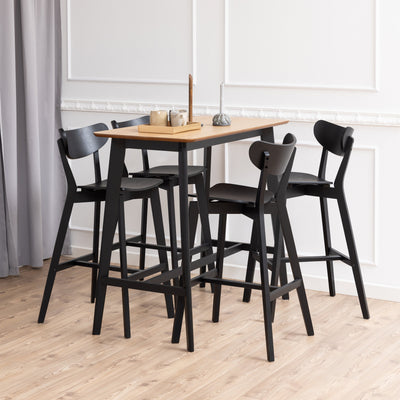 Roxby Bar Stool in Black Set of 2 – FTG, view 4