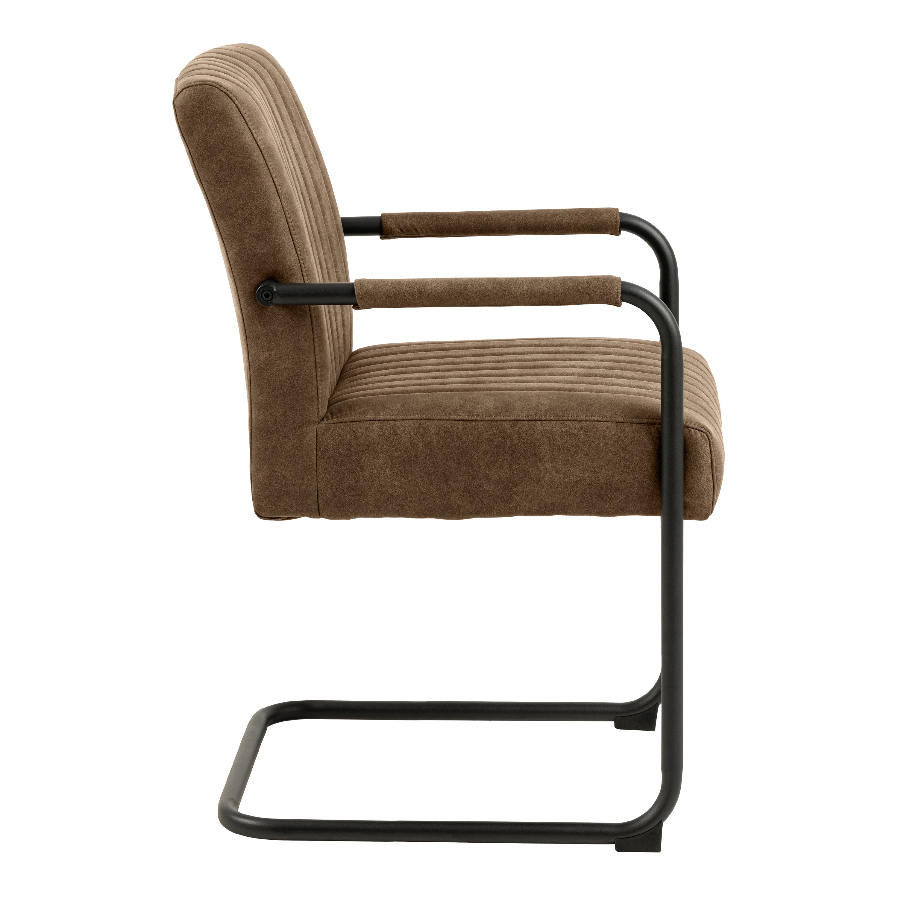 Adele Dining Chair in Light Brown Fabric Set of 2 – FTG, view 3