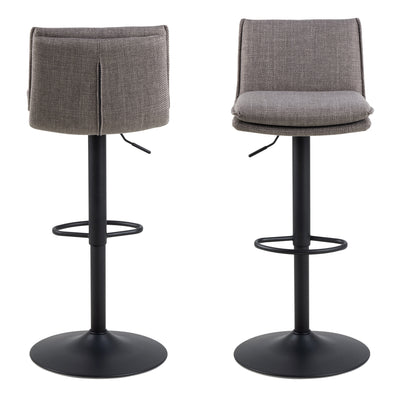 Flynn Swivel Bar Stool with Height Adjustable Function in Light Grey-Brown. – FTG, view 2