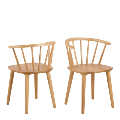 Ida Dining Chair in Oak Set of 2 – FTG